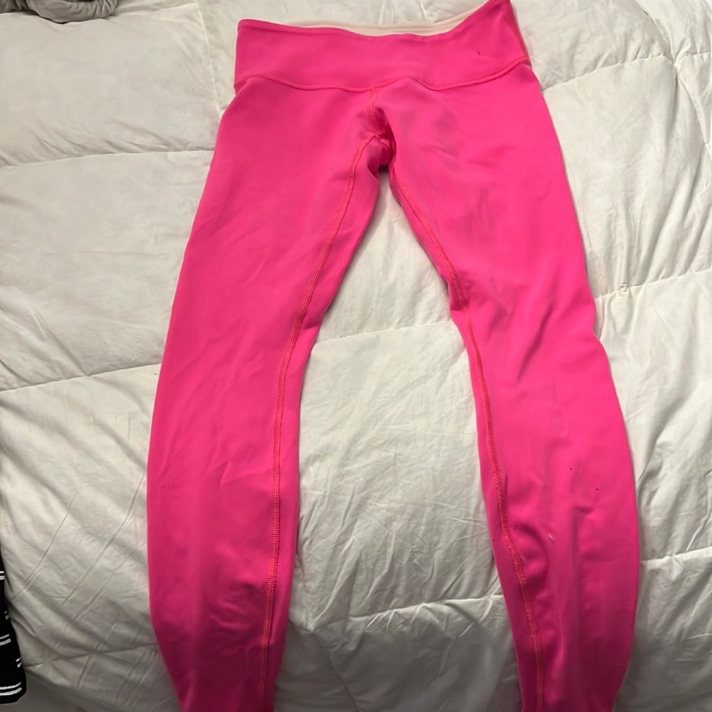 Lululemon wonder under pink leggings